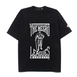 Hip-hop t-shirts: american high street oversized couple baseball element print short sleeve tee - summer top