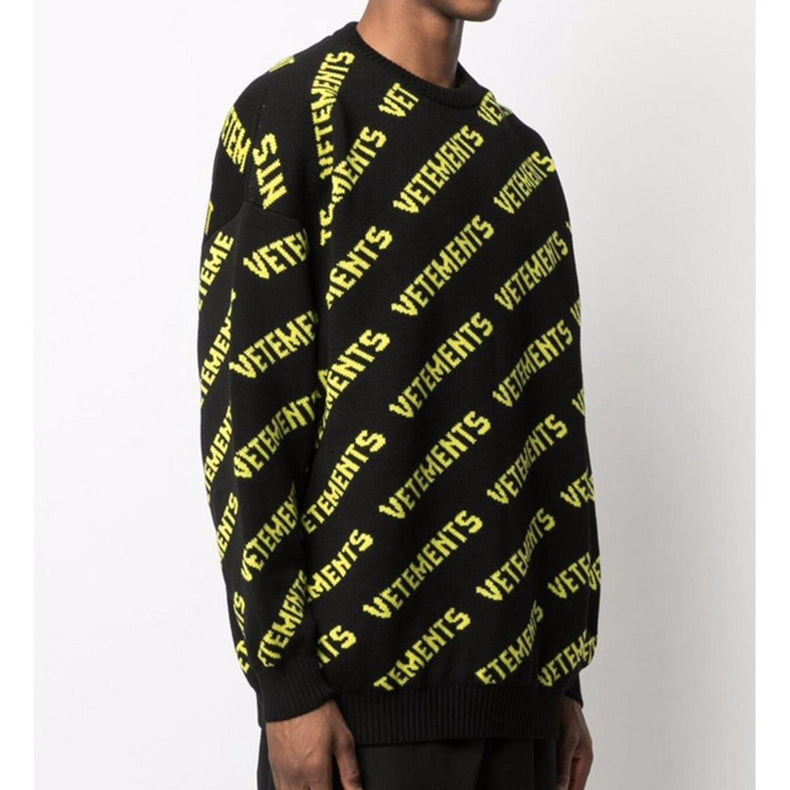 Vetements Sweater Werther Cute Sweater Women's Letter Loose Sweater