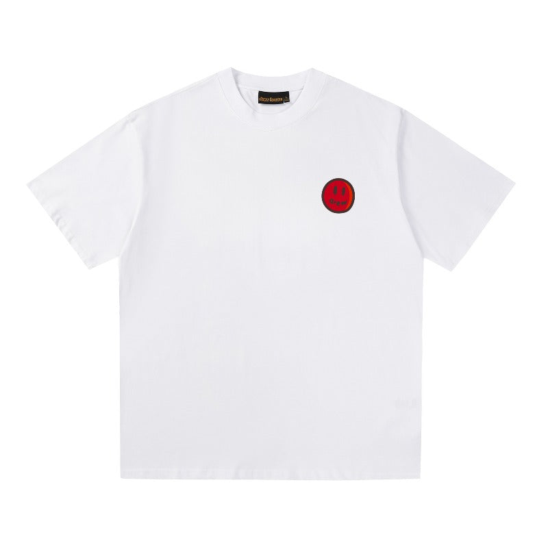 Drew house t shirt d@ew pizza pattern round neck pullover short sleeves