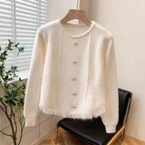 Women Knitwear Spring and Autumn Tassel Retro Bowknot Knitted Sweater Sweater