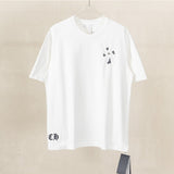 Ch hip-hop t shirts ch short-sleeved cross patch embroiderloosecasualpure cotton american heavy weight
