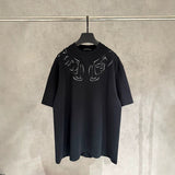 Ch hip-hop t-shirts: spring/summer hot seller - ch kevon embroidered letter short sleeve tee