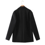 Women's Suits Autumn Loose One Button Suit Coat Women's Mid-Length Suit Top
