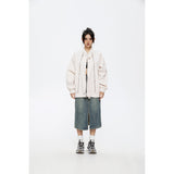Unisex Jacket Vintage Baseball Uniform Jacket Top Loose Spring and Autumn Coat