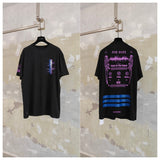 Ch hip-hop t shirts chchro short-sleeved stylish logo sanskrit letter niche styleprintingloosecasualpure cotton american style heavy weight