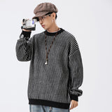 Unisex Sweater Winter Vintage Stripe Knitwear