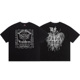 saint m t shirts s.m skull heart graphic crew neck pullover short sleeve t-shirt