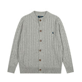 Casualoutwearloosecasualknitting woolen sweater rl ralph pony round neck cardigan female fall and wintersweet socialite