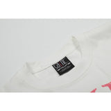 saint m t shirts s.m. character & floral print crew neck pullover short sleeve top