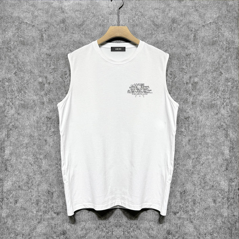 Amiri tank top letter angel ball print