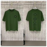 Ch hip-hop t shirts ch chro high street distressed cross sanskrit horseshoe patch embroider short-sleeved t-shirt couple