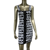 Women Dresses Summer Bandage Dress Square Collar Zipper Ultra Short Dress (Ont0408)