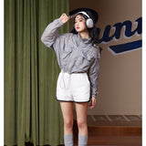 Unisex Jacket Stand Collar Jacket Sun Protection Top Women's Short Sports Jacket