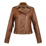 Women Leather Jacket Autumn Tassel Motorcycle Pu Leather Jacket Leather Coat Women's Short Coat