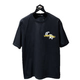 Ch hip-hop t shirts ch crow sanskrit logo seal roller engraving film loosecasualpure cotton american heavy weight short sleeves