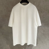 Ch hip-hop t shirts ch short-sleeved horseshoe sanskrit logo burnt flower loose version round neck t-shirt