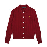 Dopamine fall/winter women's couple cardigan wool sweater macaron color rl small malafit polo collar knit jacket
