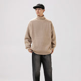Unisex Sweater Winter Turtleneck Simple Sweater