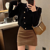 Women Knitwear Fall/Winter Slim-Fit Knitted Cardigan
