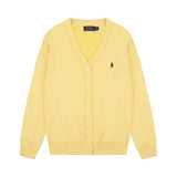 Macaron-colored little marafon rlv collar knit cardigan - relaxed fit outerwear - autumn/winter couple's open-front wool top