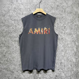 Amiri tank top flame letterprinting