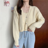 Women Knitwear Spring and Autumn Sling Two-Piece Sweater Knitted Cardigan
