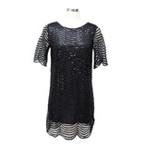 Women Evening Gown Summer round Neck Mini Sexy Dress