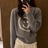Women Knitwear Autumn and Winter round Neck Knitwear Loose Sweater