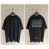 Ch hip-hop t shirts spring and summer ch cross printingloose short-sleeved t-shirt couple trendy