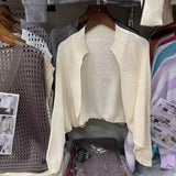 Women Knitwear Spring and Autumn Cardigan Loose-Fitting Short Coat