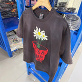saint m t shirts s.m daisy print crew neck pullover short sleeve top