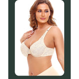 Full figure bra lace jacquard super thin
