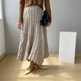 Women Knitted Skirt Autumn and Winter Knitting Umbrella Skirt