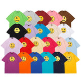 Drew house tshirt r collection d@ew smiley face letter print crew neck pullover short sleeve wholesale single piece
