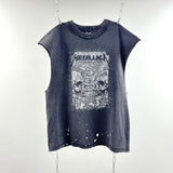 saint m t shirts s.m skull letter crewneck pullover casual tank top