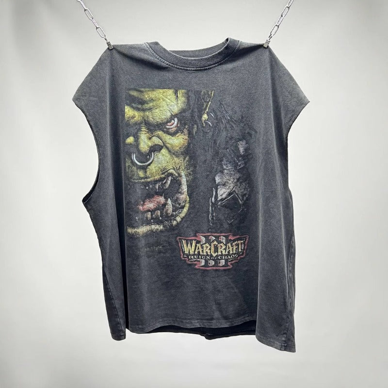 saint m t shirts s.m warcraft graphic crewneck pullover tank top