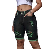 Women's spring/summer distressed denim shorts - plus size, premium quality, perfect for amazon & independent e-commerce stores