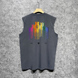 Amiri tank top gradient splash paint printing