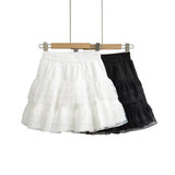 Women Skirt Summer Organza Puff Short Skirt