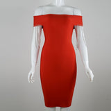 Women Evening Dress Sheath Bandage One-Piece Dress