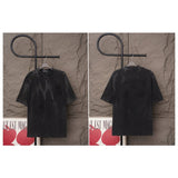 Ch hip-hop t shirts ch short-sleeved washed distressed laser burnt patch embroidery couple loosecasual high street