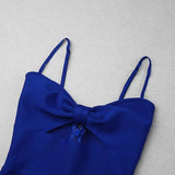 Women Evening Dress Bandage Dress Spaghetti Straps Chest Wrap Hollow out Evening Gown