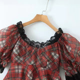 Women Dresses Summer Lace Organza Dress (Xds0414)