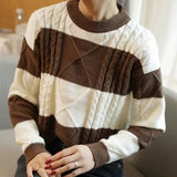 Women Knitwear Autumn and Winter Striped Sweater Loose Sweater