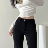 Women Sweatpants Casual Pants Women's Autumn and Winter Retro Bell-Bottom Pants Trousers
