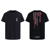 Ch hip-hop t shirts ch short-sleeved sanskrit pink letter printing short-sleeved loosecasualpure cotton american heavy weight short-sleeved high street