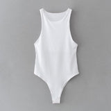 Women Jumpsuit Sexy One-Shoulder Sleeveless Leotard