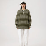 Unisex Sweater Autumn Vintage Dark Striped Sweater