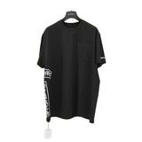Ch hip-hop t shirts american ch crow scroll sanskrit logo printing t-shirt short-sleeved daily easiest for match round neck casual high street