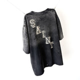 saint m t shirts s.m little angel letter graphic crew neck short sleeve top